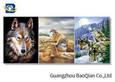 China 3D Effect Lenticular Tikwolf/Eagle-Patroon pp/Affiche van de HUISDIEREN de Materiële Muur Te koop