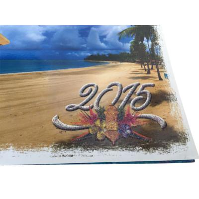 China paper & China Quality Cardboard Full Color Custom Offset Printing Journal Calendars Gift with Glitter/Spot Logo Spiral Bound Book Printing UV for sale