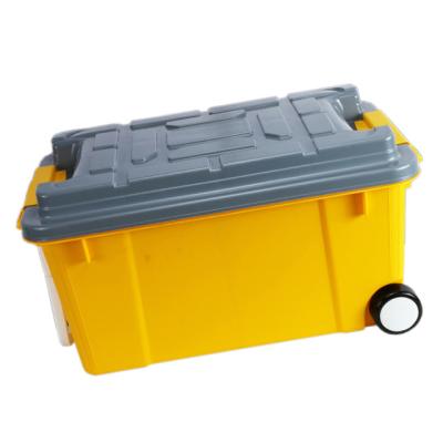 China General Heavy Duty PP Plastic Storage Barrel 55L USA Tool Box With Easy-Grip Handles Tools Box For Car for sale