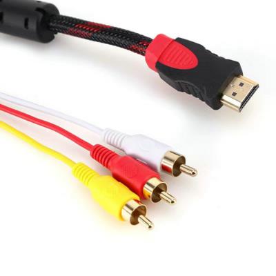 China camera hdmi to rca cable hdmi to 3rca cable rca to hdmi adapter cable for sale