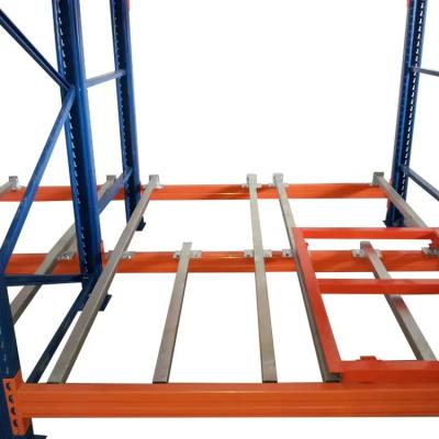 China Customized High Density Warehouse Racking , Push Back Pallet Rack Manufacturers for sale