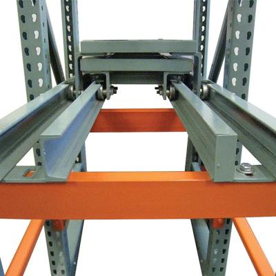 China Warehouse Storage Push Back Racking System Heavy Duty High Density for sale