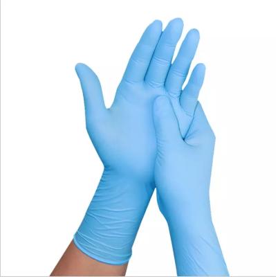 China Personal Protective Listing 510k High Quality White Blue Powder Free Nitrile Non-Medical Disposable Gloves for sale