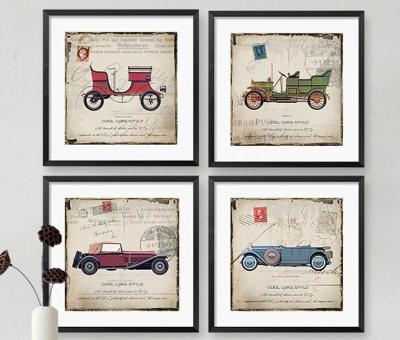 China Classic Classic American Car Framed Canvas Art Print Wall Art For Home Decoration for sale