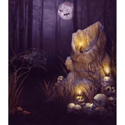 China Modern Creative Halloween Items Lit Haunted House Decorative Canvas Painting Art for sale