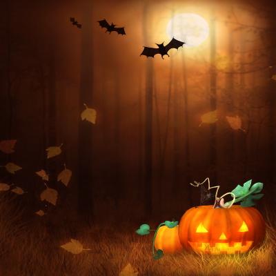 China Modern Halloween Pumpkin Decorations Led Luminous Painting Led Canvas Wall Art Paintings for sale