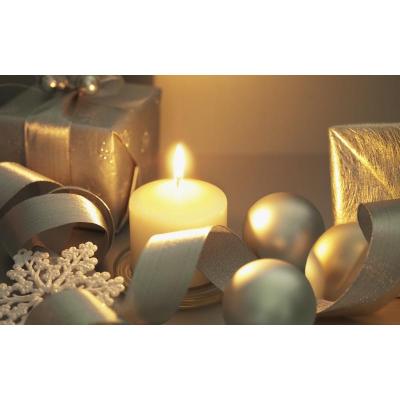 China Modern Led Wall Arts Flickering Candle Christmas Canvas Light Painting for sale