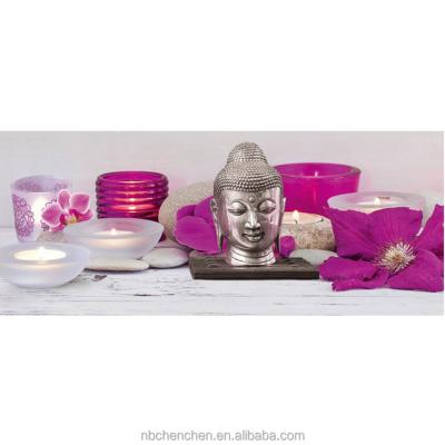 China Modern Buddha Canvas Painting Canvas Print Lit Candle Led Wall Art for sale