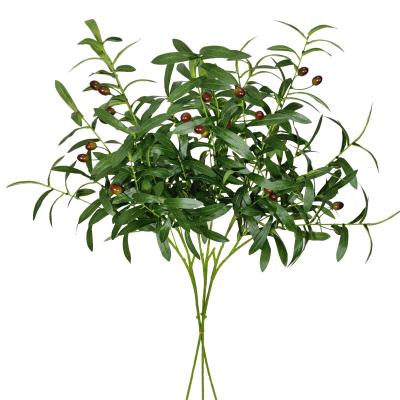 China Natural Touch 96cm Artificial Leaves Garden Wedding Decorative Artificial Olive Leaf for sale