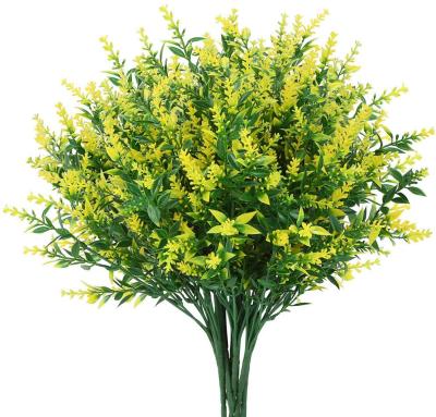 China Eco - Friendly Artificial Lavender Flowers For Indoor Decoration Faux Plastic Plants Garden Decor for sale