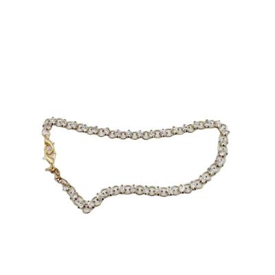 China Simple Flatback Rhinestone Chain Trim With Lobster Clasp For Dress Cloth Bag Shoes Decoration for sale