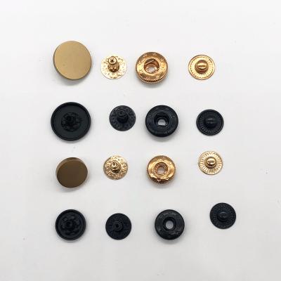 China Good Quality Sustainable Flat Jacket Custom Metal 4 Part Snap Buttons For Clothes for sale