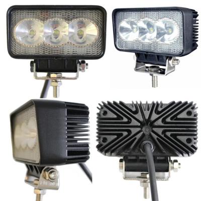 China Super bright 12v 24v 4.3inch diecast aluminum housing led light 9w work 3 led for car and work led lights dxz for sale