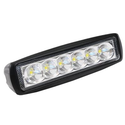 China All cars super bright spot flood 18w 6inch led car work light 12v 24v for trucks for sale