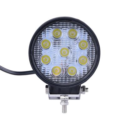 China All Cars Wholesale Waterproof Round 4inch 27w Car Led Work Light 12v 24v Spot Led Work Lamp Pen Light With Lens PC for sale