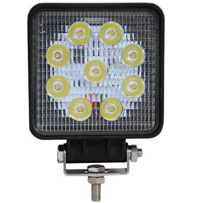 China All cars wholesale IP67 waterproof square 4inch 27w 24v led truck mounted work lights for tractor for sale