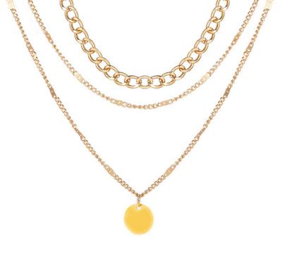 China Vintage TRENDY Necklace On Neck Gold Chain Women's Jewelry Layered Accessories For Girls Clothing Aesthetic Gifts Fashion Pendant 2021 for sale