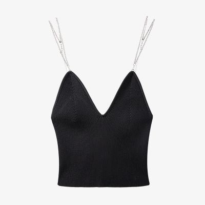 China Summer 2021 Breathable Slim To Make Solid Black Tops Tank Top Crop Vest Sleeveless Sexy Women Tops Short O Croptops for sale