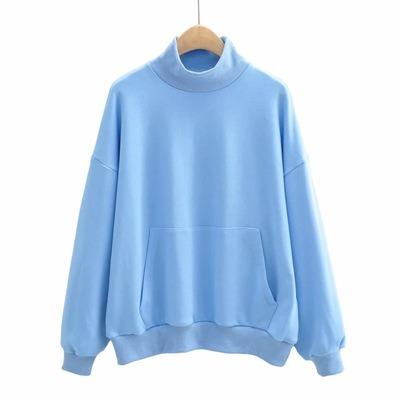 China New Style Autum Winter Season Loose Women's Hoodie Collar Anti-wrinkle Jogger Pullover Blouse Sweater Top for sale