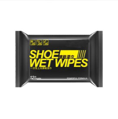 China Daily Life Eco-friendly Portable Sneaker Wipes Wet Shoe Cleaning Towel Cloths For White Shoes Quick Cleaning Shoe Cloths for sale