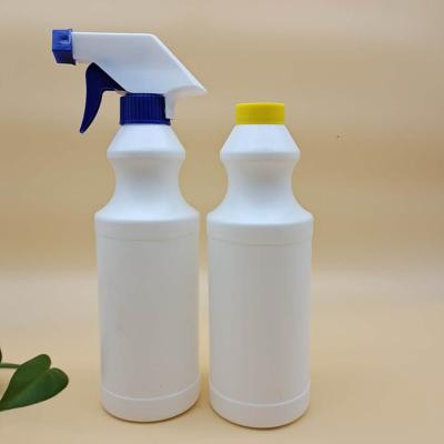 China Household Products Empty 1000ml Recycled Plastic 500ml HDPE Cleaning Trigger Spray Pump Bottles for sale