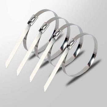 China Steel 4.6*100mm Stainless Steel Zip Ties Cable Tie 4.6mm Width for sale