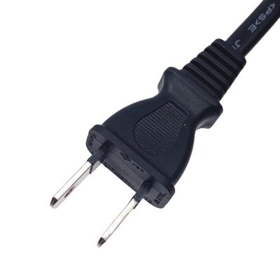 China Straight Plug Japan 7A 125V 2 Pin Pse Power Cord Fork Standard 2 Jet JIS C8303 Home Appliance Japan Pse for sale