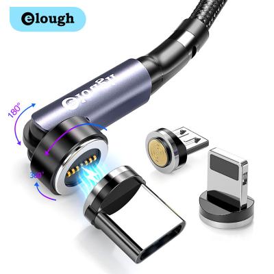 China 540Â ° High Quality Elough 3 in 1 Rotation Magnetic Fast Cable 3a Cable magnetico 540 USB 3.0 Magnetic Charging Mobile Fast Charging Cable for sale