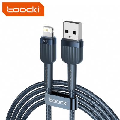 China Toocki USB Cable 2.4A For Iphone IOS High Quality Brand USB A To IOS Toocki Support Iphone Dropshipping Colorful Cargador Para 2 Meter Cable for sale