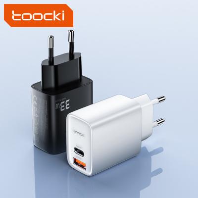 China For Mobile Phone/Laptop/Tablet/Toocki 33w Cell Phone Fast Charging Earphone Charger With PD Type C Cable Charger 33w USB Charger for sale