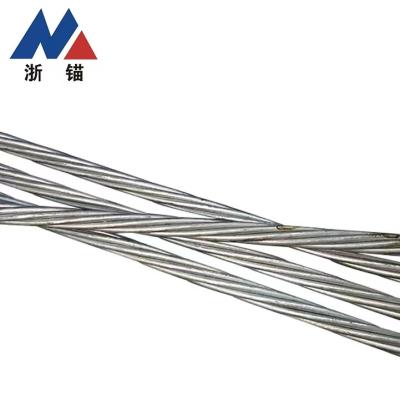 China 1860mpa Construction Mass Produced 12.7mm Galvanized Prestressing Galvanized Steel Stay Wire for sale