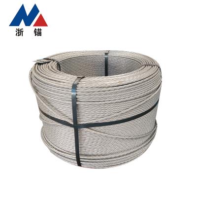 China Cheap And Cheerful 12.7mm Tensile Post 7 Wire Prestressed Hot Dip Galvanized Steel Wire for sale