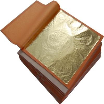 China China Manufacturer Imitation Gold Leaves Copper Sheets 25 Sheets Per Booklet for Gilding and Home Decoration since 1996 for sale