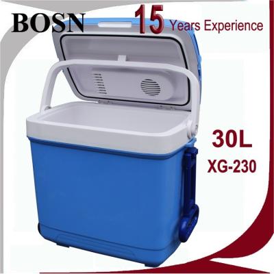 China 15-18â „ ƒ Below Air Temperature Guarantee High Quality 12v Mini DC Wooden Beer Cooler With Wheel for sale