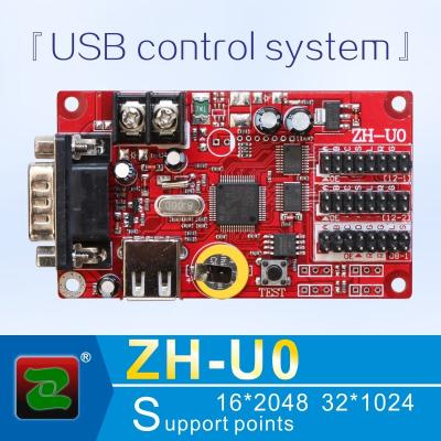 China Zhonghang Text and Animation Strip Indoor Multi Programs ZH-U0 Indoor Outdoor USB and LED Serial Controller Board for sale