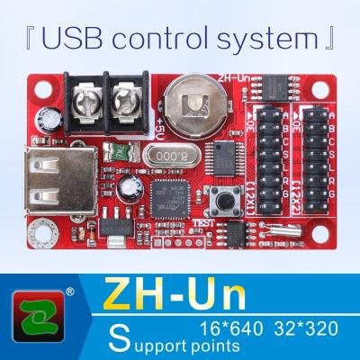 China Zhonghang popular cheap practical bus door wall/window indoor p10 rgb led display controller ZH-ONU led module panel strip for sale