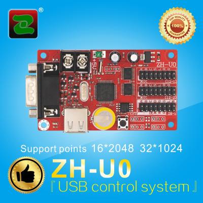 China Zhonghang ZH-U0 p10 RGB Single& Dual Color USB LED Control System Indoor LED Display Controller for sale