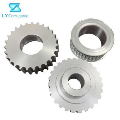 China Galvanized Carton Machine Spare Parts Straight Bore Synchronous Pulley Conveyor Belt Wheel for sale