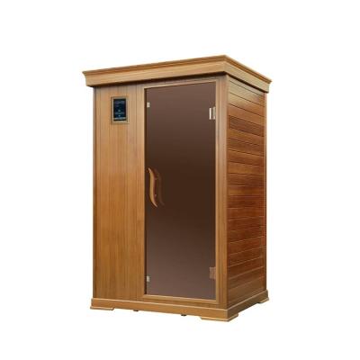 China Wholesale Canadian Barrel Sauna Sauna Outdoor Computer Control Panel Cedar Traditional Steam Sauna Room Hemlock Sauna For Sale for sale