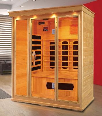 China Computer control panel home suana room 3 people capacity carbon heater infrared sauna for sale