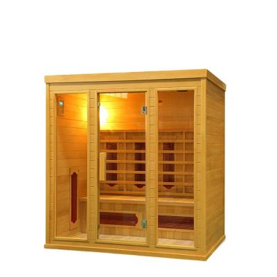 China Wooden Computer Control Panel 4 Person Far Infrared Sauna And Steam Combo Room for sale