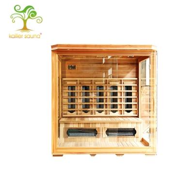 China Computer Control Panel Traditional Dry Far Infrared 4 Person Sauna Steam Bath for sale