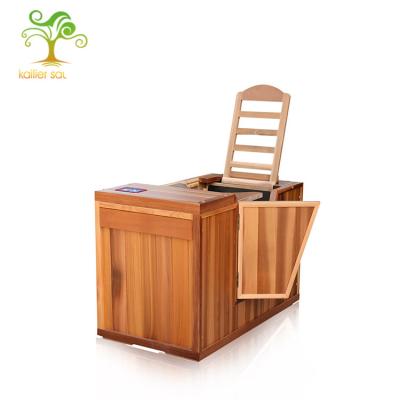 China Computer control panel easy to handle portable home sauna wooden types half bath in good price for sale