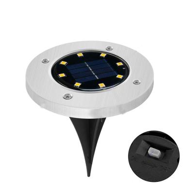 China Bright Powerful Sun Untra Ground Solar Lamp Waterproof Outdoor In-ground Powered Garden Lights Disc Lights For Garden Pathway for sale