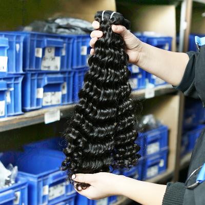 China Wholesale Good Quality Double Drawn Raw Indian Hair Superb Mink Cuticle Aligned Indian Human Hair Deep Wave MS-HB001 Bone Straight Hair for sale