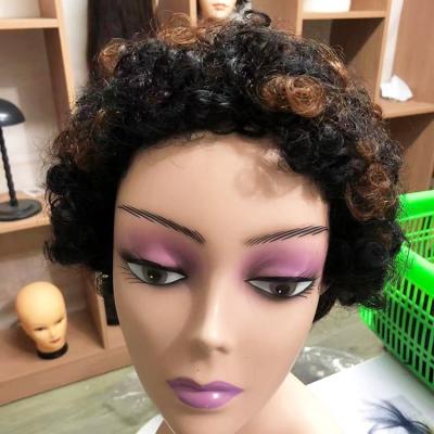 China Libertine Curl Pixie Human Wig, Short Pixie Cut Curly Wig, Curly Pixie Frontal Wig for sale