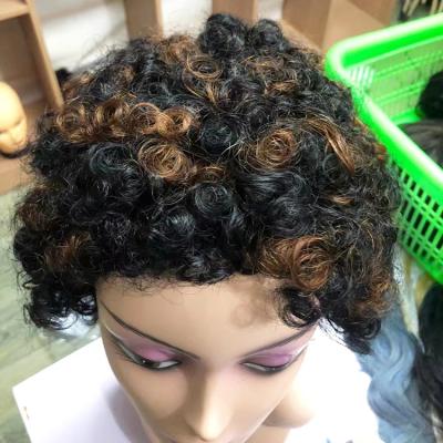 China Brazilian Kinky Curl Hair In Virgin Hair Raw Human Hair Wigs Kinky Curly Wig From China for sale