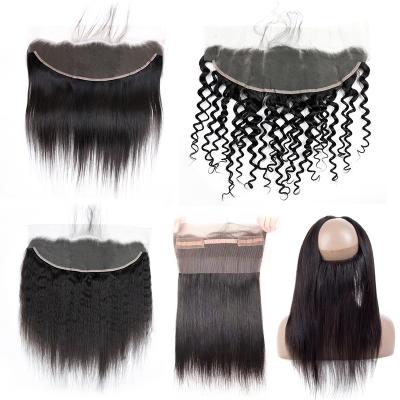 China Wholesale Original Pure Natural Good Quality Hair Lace Closure And Ear To Ear Closure 13x4 Lace Up Closure Cheap for sale