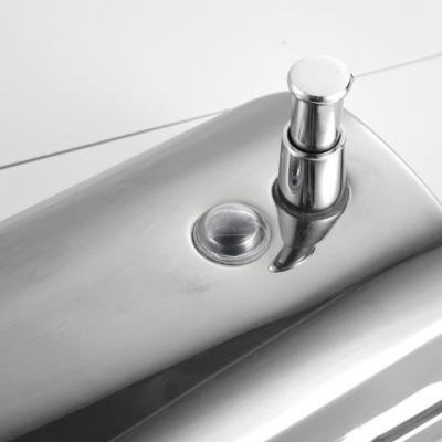 China Reasonable Price Modern Wall Mounted Bathroom Stainless Steel Metal Liquid Soap Dispenser for sale