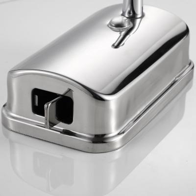 China Modern Bathroom Accessories Wall Mount Manual Stainless Steel Soap Dispenser For Kitchen for sale